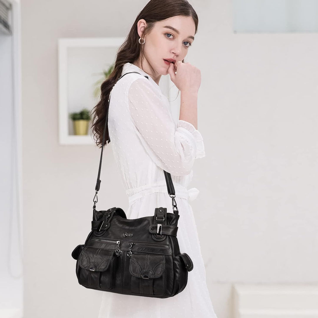 KL928 Handtasche Damen Umhängetaschen grosse Damenhandtasche Schultertasche gemacht aus PU Leder Kun