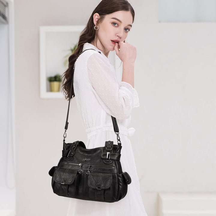 KL928 Handtasche Damen Umhängetaschen grosse Damenhandtasche Schultertasche gemacht aus PU Leder Kun
