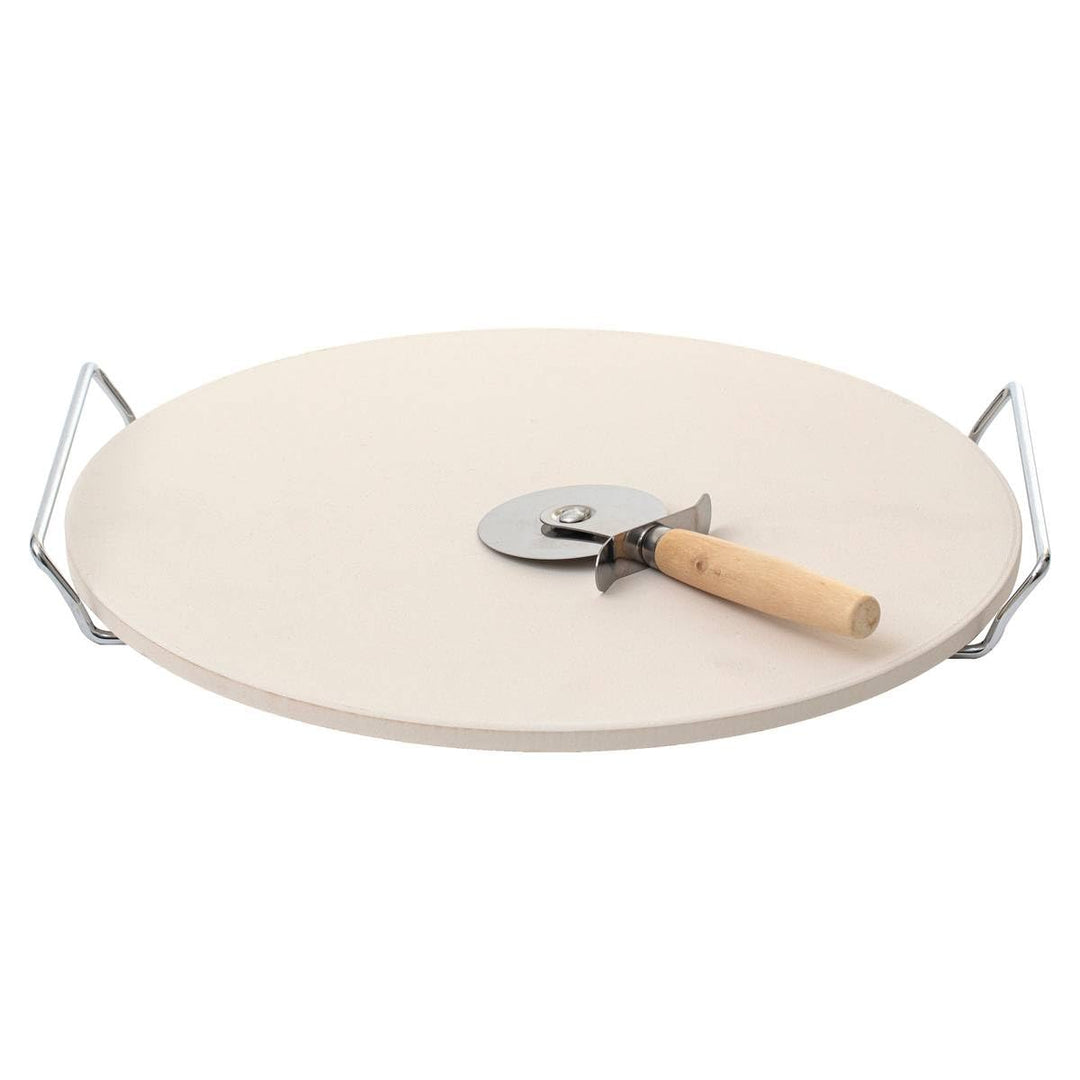 Neka - Pizzastein und -rad für den Grill - Durchm. 33 cm - Beige