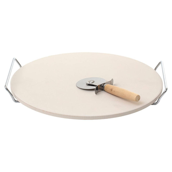 Neka - Pizzastein und -rad für den Grill - Durchm. 33 cm - Beige
