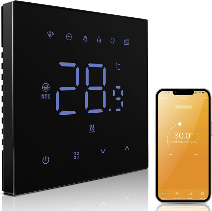 MIUCDA Thermostat Fussbodenheizung Elektrisch WiFi, Smart Elektrische Heizungsthermostat, Digital Ra