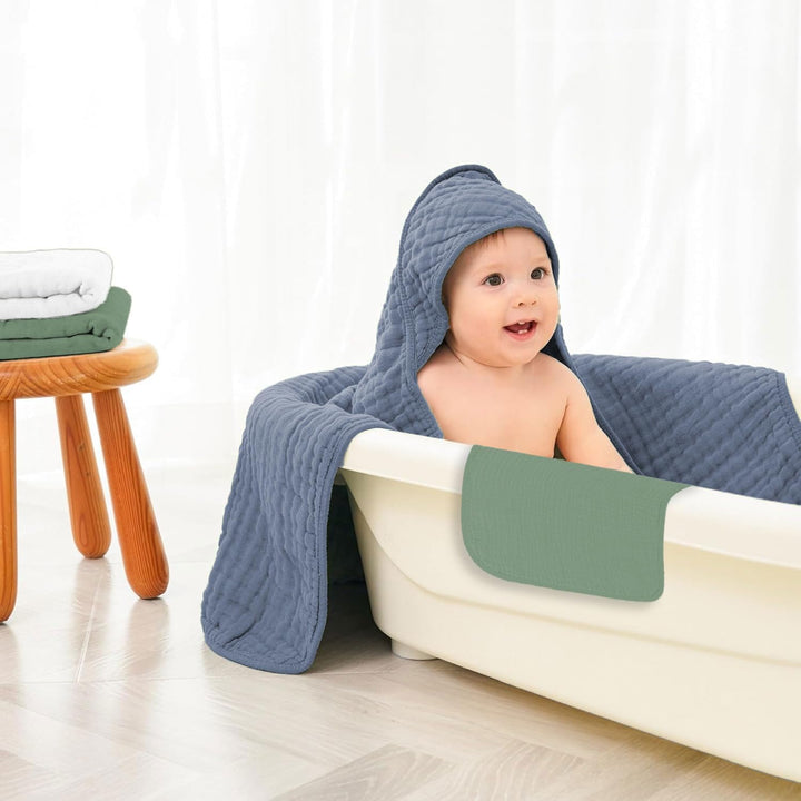 Set Aus Kapuzenhandtuch Baby Handtuch Mit Kapuze, Decke Und Badetuch Neugeborene MäDchen & Jungen, E