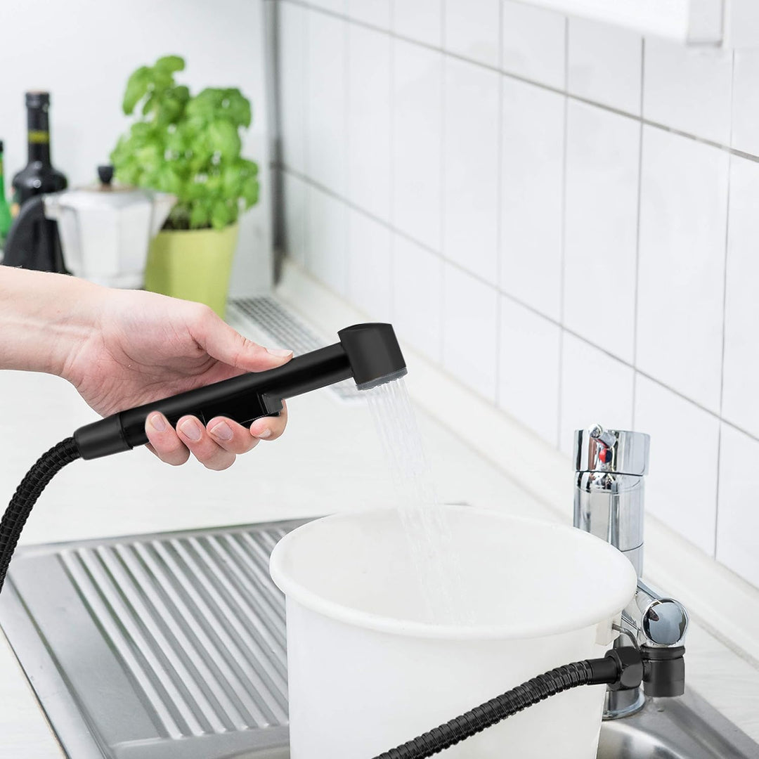 Cornat Waschbeckenbrause-Set - Mobile Handbrause mit Brauseschlauch - Einfaches Umschalten - Inkl. W