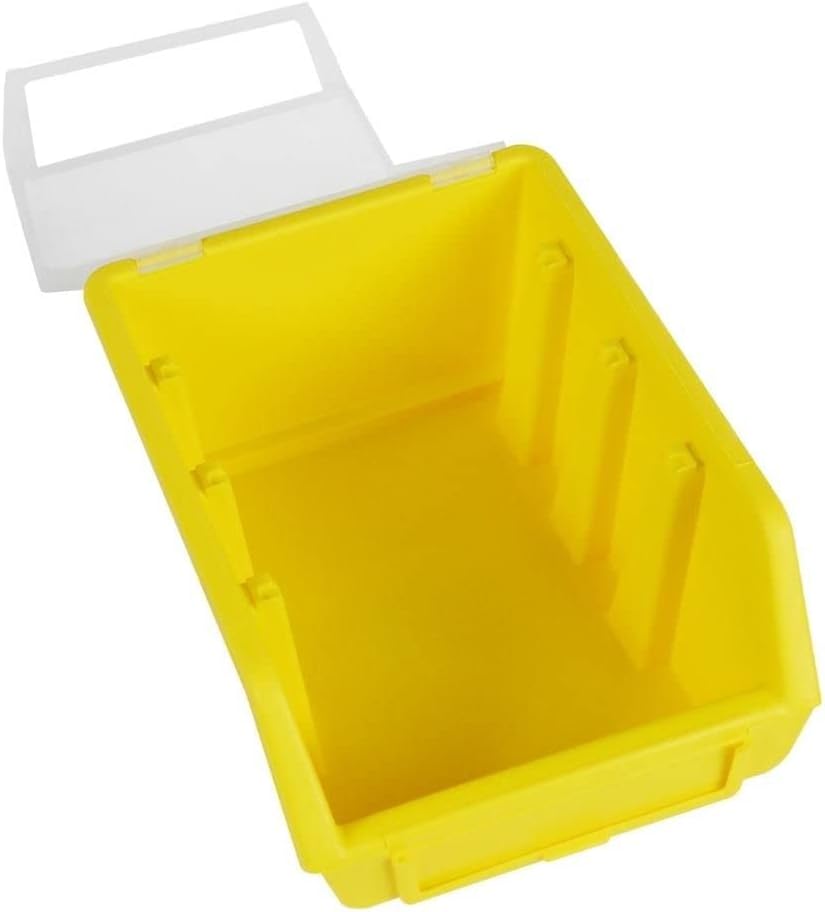 PROREGAL SuperSparSet 10x Sichtlagerbox 2 mit Deckel | HxBxT 7,5x11,6x16cm | Gelb | Sichtlagerbehält