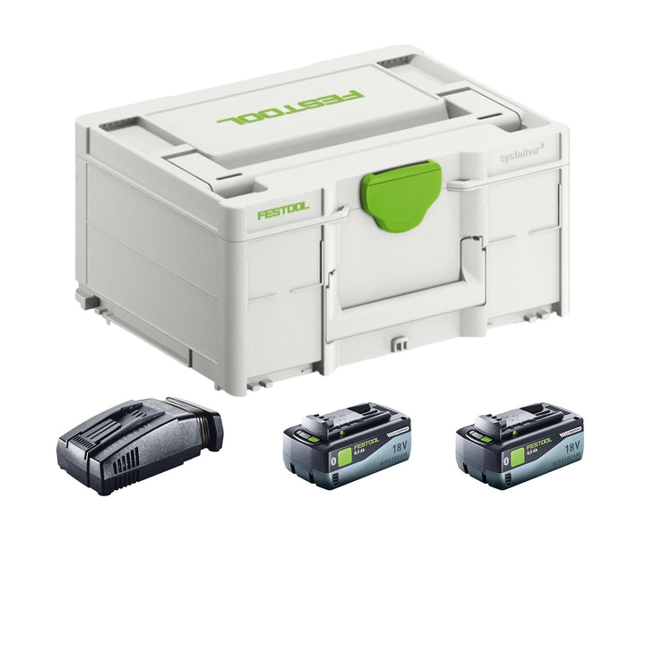 Festool Energie-Set SYS 18V 2x8,0/SCA16 (mit Akkupacks BP 18 Li 8,0 ASI, Schnellladegerät), im Systa