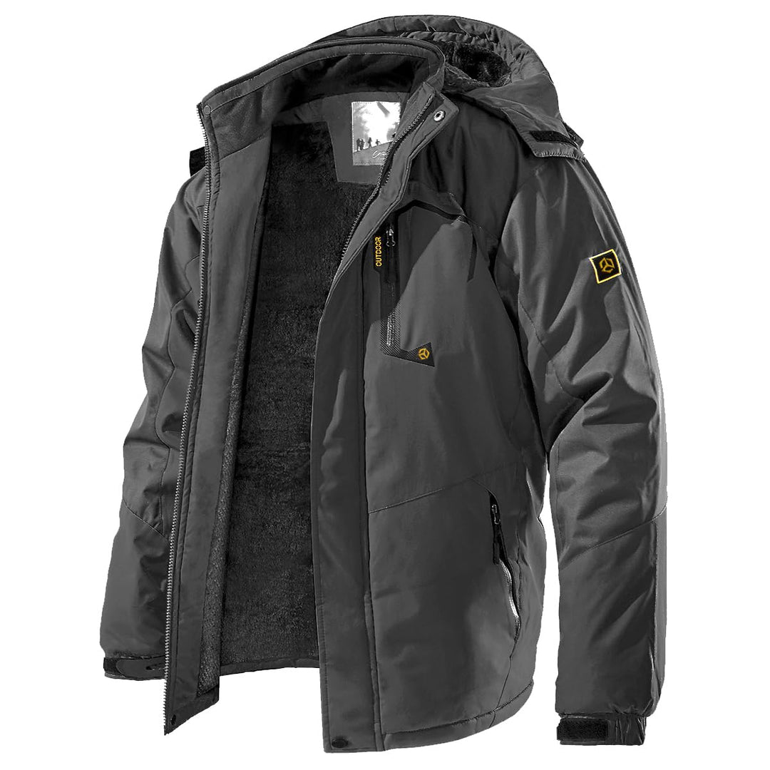 CARWORNIC Herren Winddichte Berg Ski Jacke Winter Warm Schnee Kapuze Windbreaker Wandern Snowboard M