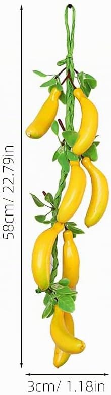 4 Stück Künstliche Bananen Hängespiesse - Simulierte Obstdekoration Für Fotografie Und Partys - Real