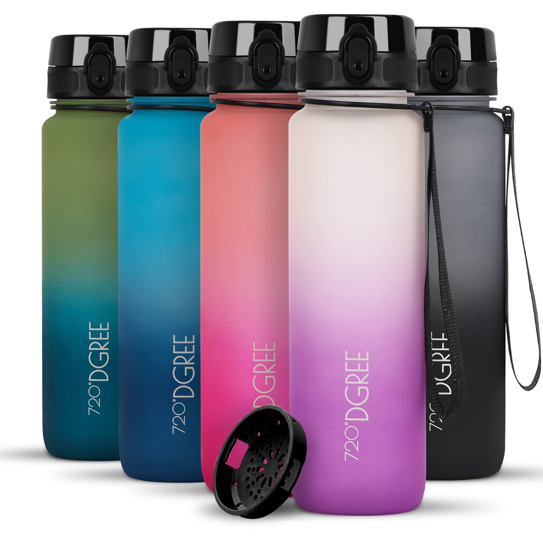 720°DGREE Trinkflasche “uberBottle“ +Sieb - 350ml, 500ml, 650ml, 1000ml, 1,5l, 2l - BPA-Frei - Wasse