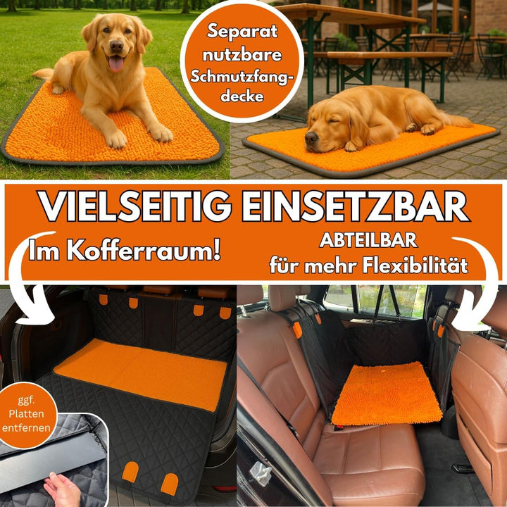 Hundedecke Auto Rückbank fester Boden mit Schmutzfangmatte abnehmbar Hundebett grosse Hunde Autoscho