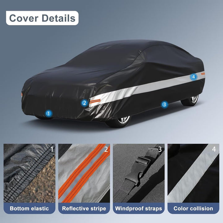 Autoabdeckung Passend für Porsche 911 Carrera Coupé Cabrio 992 991 997 996 993(1966-2025) 10 Schicht