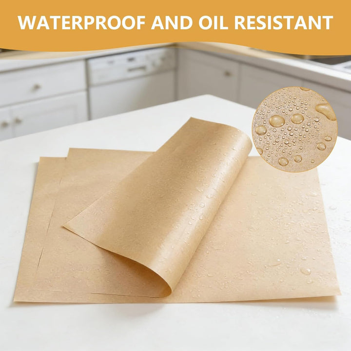 120 Stück Pergamentpapier zum Backen, Bio Backpapier ohne PFAS, 25 * 35cm Backpapier Zuschnitte zum