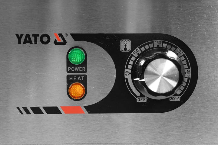 YATO Profi Gastro elektrische Grillplatte | 55x35 cm | glatt | 3000 Watt | Griddle Platte Bräter Gri