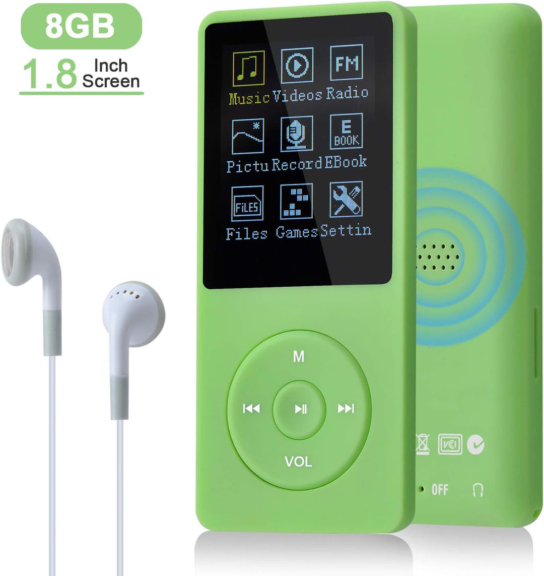 COVVY 8GB Tragbare MP3 Musik Player, Support bis zu 64GB SD Speicherkarte, Lossless Sound HiFi MP3 P