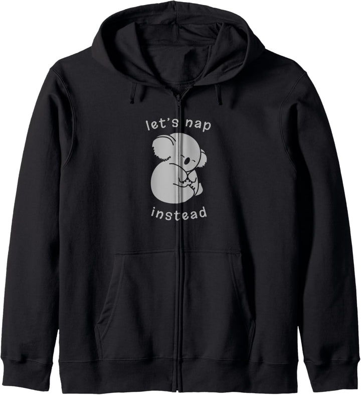 Fauler Koala Lustig Niedlich "Let's nap instead" Kapuzenjacke