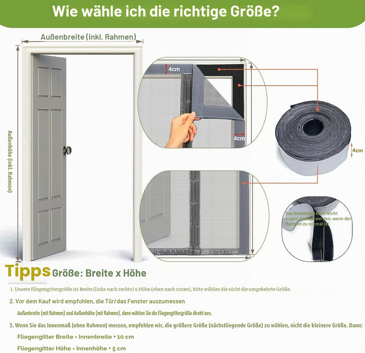 Risareyi Seitliche Öffnung Magnet Fliegengitter Balkontür 150x205cm Schwarz