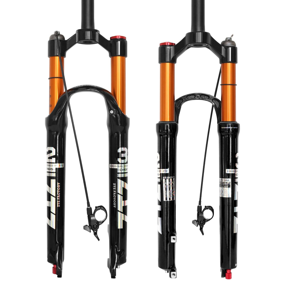 ZTZ Magnesiumlegierung Mountain Front Gabel Luftdruck Stossdämpfer Gabel Fahrrad Zubehör Romote Lock