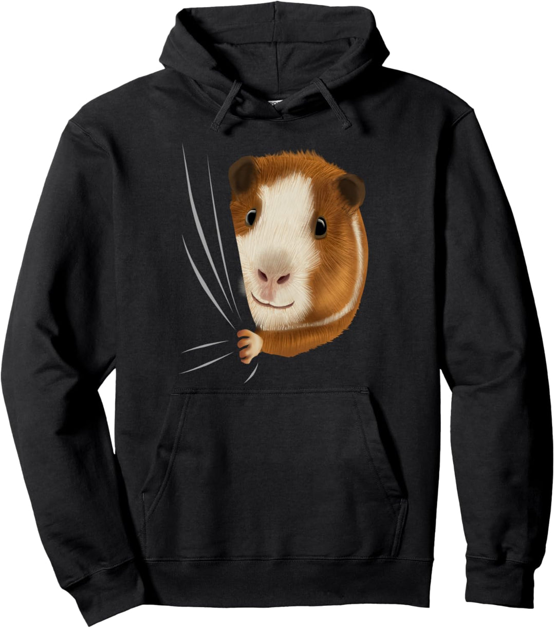 Meerschwein von der Seite Kleidung Geschenk Meerschweinchen Pullover Hoodie