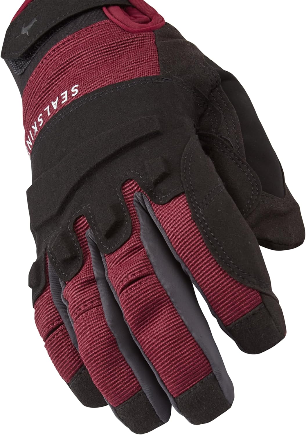 Sealskinz Unisex Wasserdichter Allwetter Handschuh für Mountainbiking L Black/Red, L Black/Red