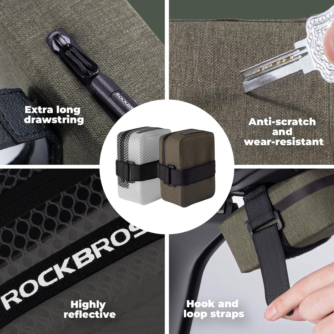 ROCKBROS Fahrrad Satteltasche Mini fahrradtasche wasserdichte und Leichte Sattelstützentasche für Re