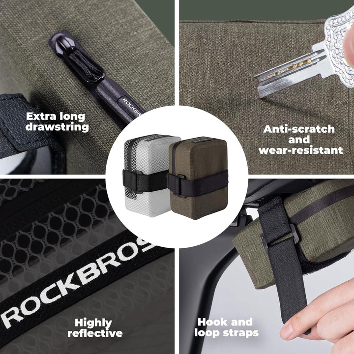 ROCKBROS Fahrrad Satteltasche Mini fahrradtasche wasserdichte und Leichte Sattelstützentasche für Re