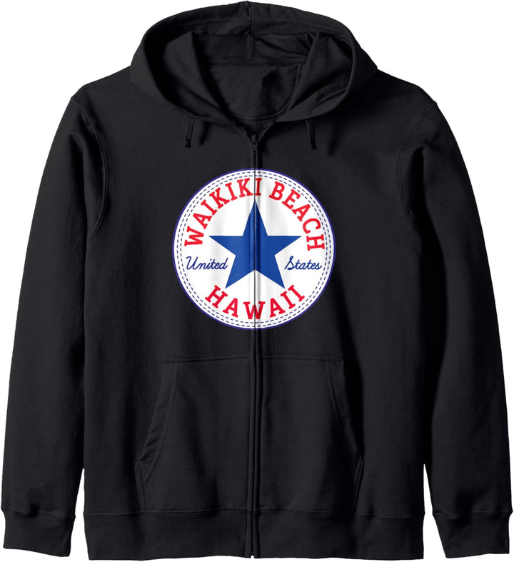 Aloha Surfen Hawaii Honolulu Waikiki Surfer Strand Kapuzenjacke