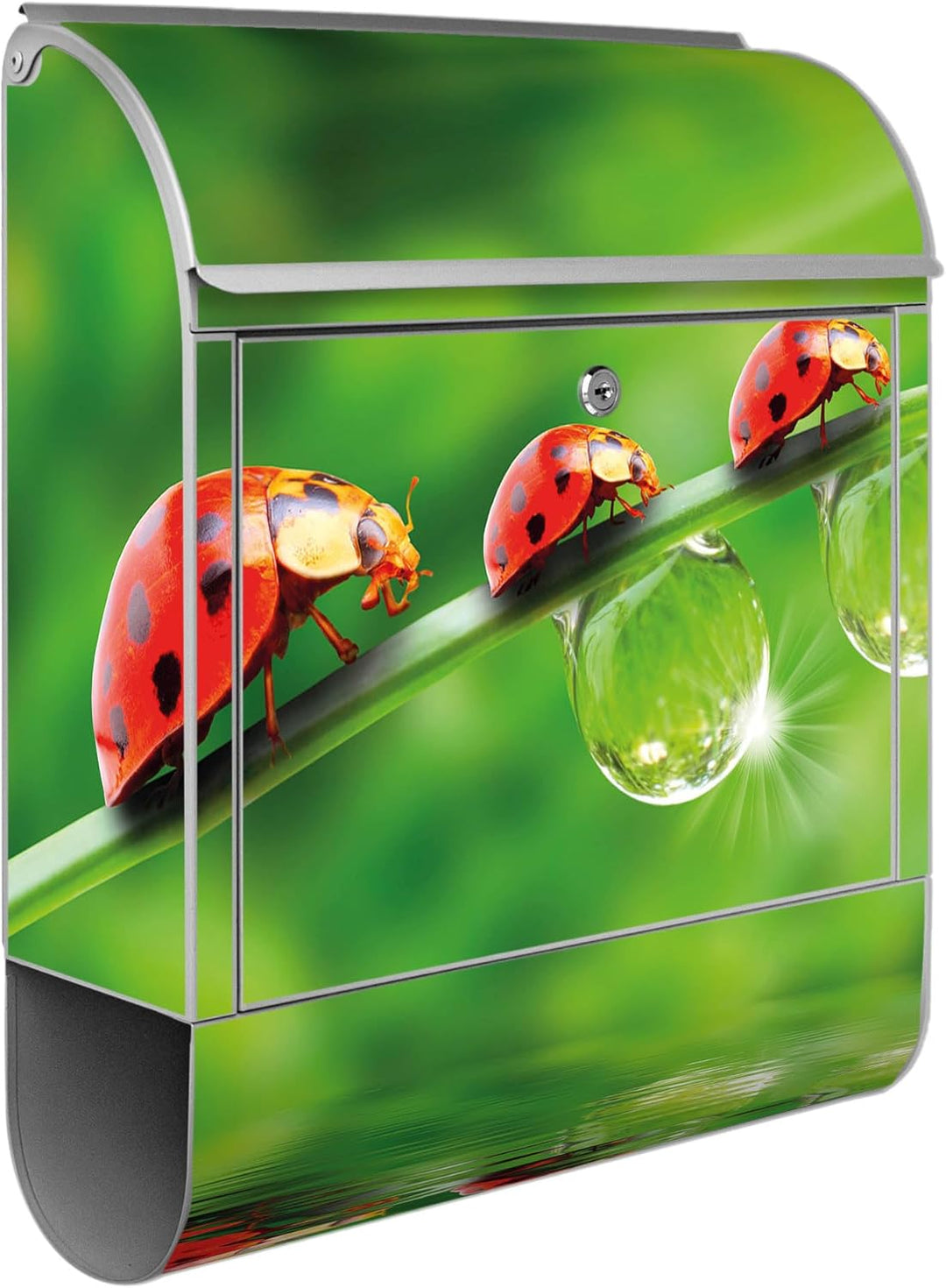 banjado® Design Briefkasten mit Motiv Für Jeden Einen 39x47x14cm &amp; 2 Schlüssel - Briefkasten Stahl S