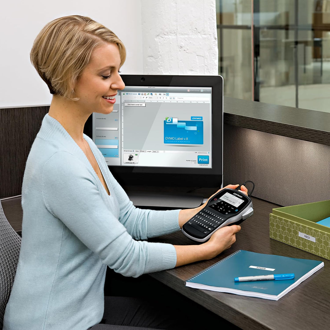 DYMO LabelManager 280 Tragbares Beschriftungsgerät im Koffer | Wiederaufladbares Etikettiergerät mit