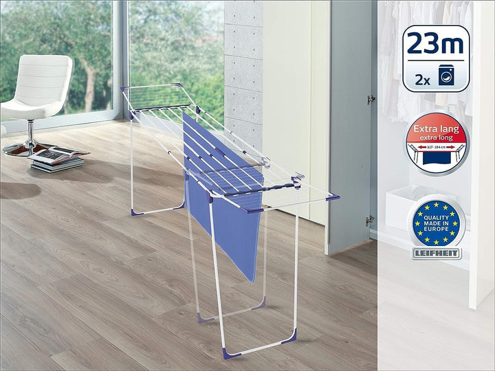 Leifheit Wäscheständer Classic Extendable 230 Solid, auf eine Breite von 184 cm ausziehbar, Standtro