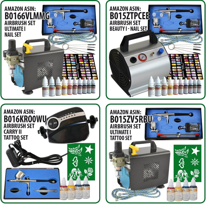 Profi-AirBrush Kompressor Universal II-C mit Start/Stop-Automatik, mit Schutzgehäuse LEISE und ENERG