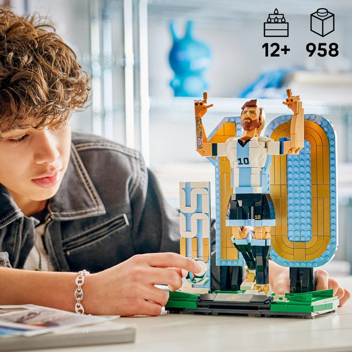 LEGO Editions Lionel Messi - Fussballlegende Spielzeug - 3D Figuren Modellbau - DIY Kinderzimmer Dek