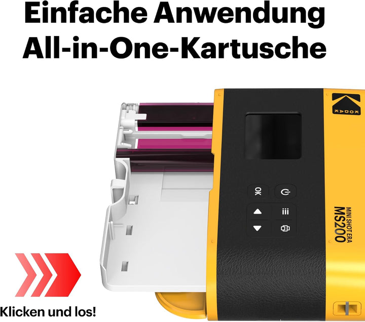 Kodak Mini Shot 2 ERA 4PASS 2-in-1 Sofortbildkamera und Fotodrucker (5,3x8,6cm) (Fotodrucker + 8 Bla