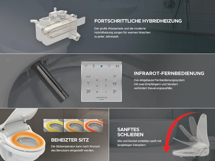 LEEVENTUS - J430R - Lange Version - ! Neues Modell ! - Sonderangebot - Mit Fernbedienung - bidet hoc