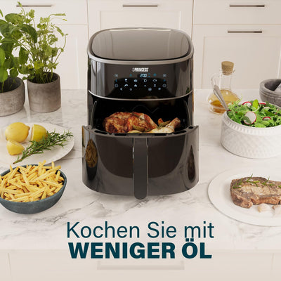 Princess airfryer digital 182244-6 l - 1,5 kg Pommes Frites, Kapazität des Behälters einstellbar, 6