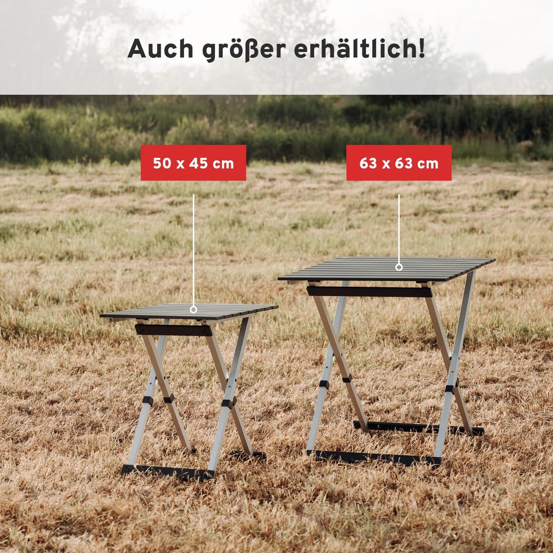 CAMPWERK Alu Camping Beistelltisch, Campingtisch, Klapptisch, Gartentisch, Camping Möbel, Faltbar &