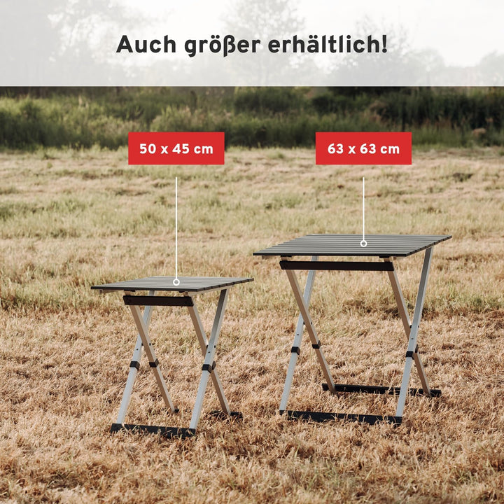 CAMPWERK Alu Camping Beistelltisch, Campingtisch, Klapptisch, Gartentisch, Camping Möbel, Faltbar &