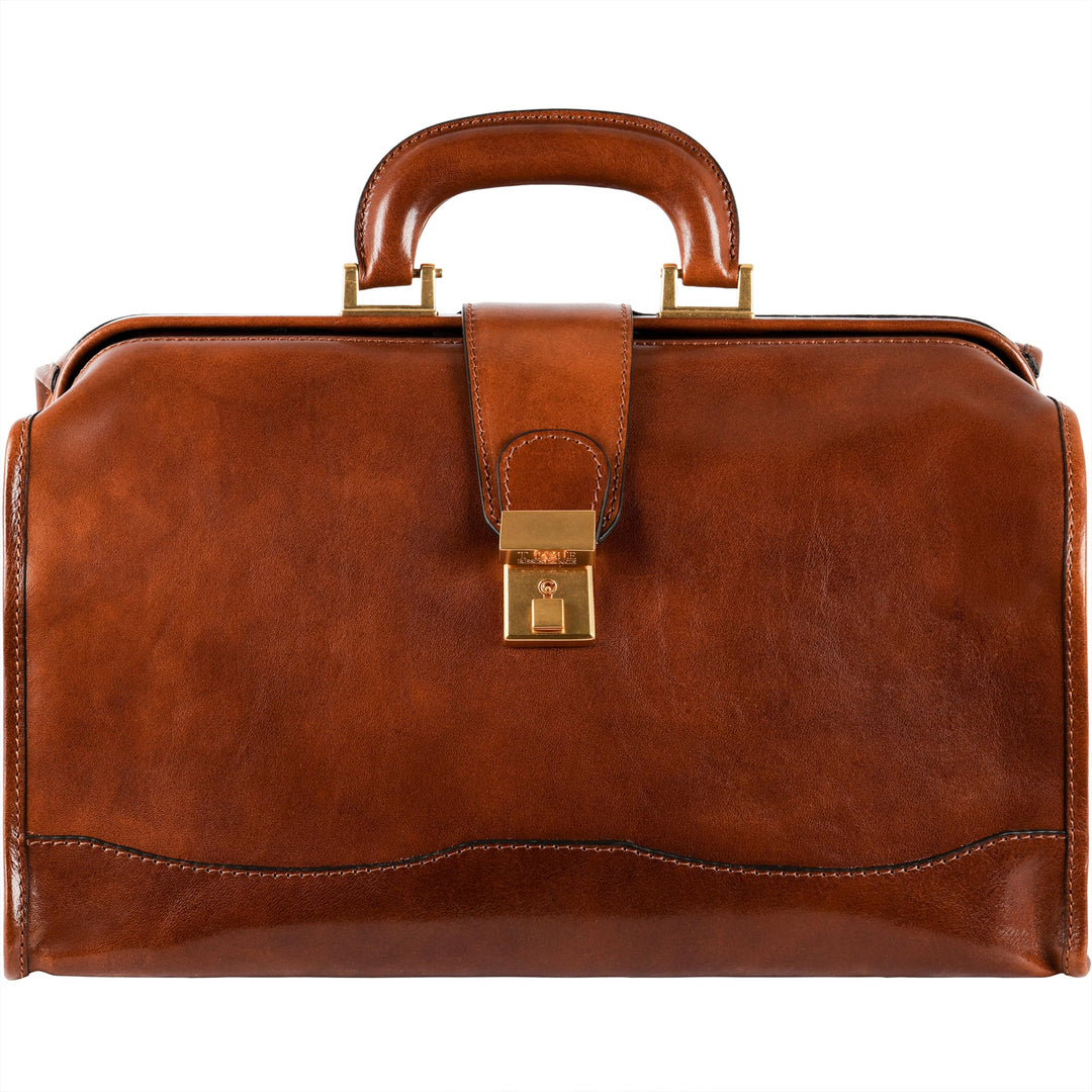Time Resistance Leder Arzttasche - Arztkoffer - Doktortasche - Aus 100% Echtleder - Aktentasche für