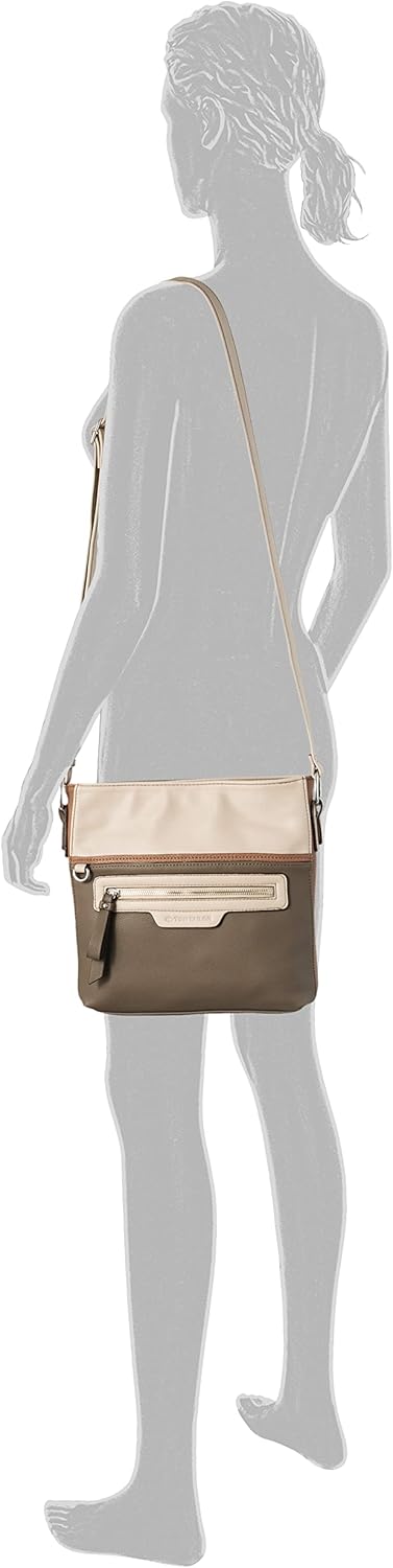 TOM TAILOR bags Jule Damen Umhängetasche Crossbody Bag Klein 27 x 9 x 25 Mixed Taupe, 27 x 9 x 25 Mi