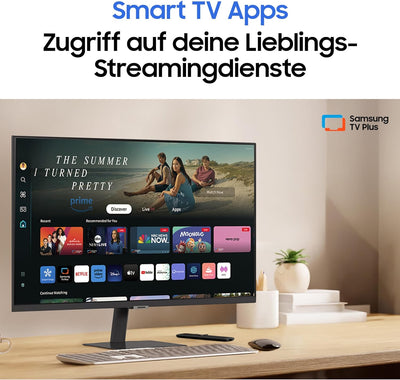 Samsung M70D Smart Monitor, 32 Zoll, 4K AI Upscaling, UHD, 60 Hz, Streaming-Monitor mit Entertainmen