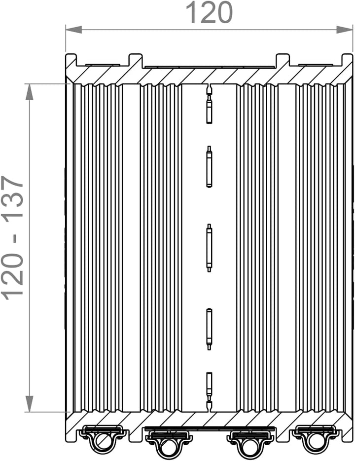 Crassus Schlauchadapter CSC 137 Typ 2B, EPDM / V2A, 1 Stück, 120-137 mm, CRA14039, 120-137 mm