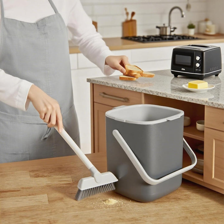 4L Komposteimer Küche mit Deckel & Griff – Geruchsdicht mit Aktivkohlefilter – Spülmaschinenfest Bio