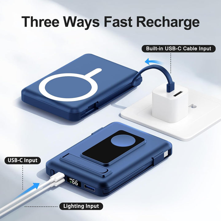 für Magsafe Powerbank, 10000mAh Magnetische Kabellose Power Bank für iPhone, 20W Schnelllade Externe