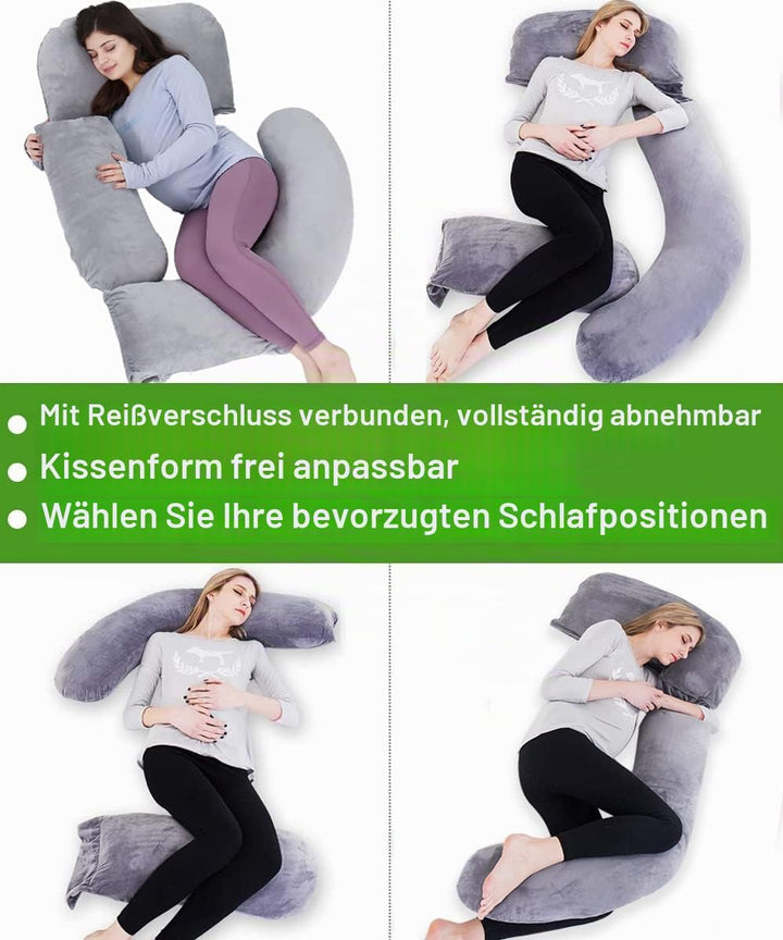 AS AWESLING 153 cm Ganzkörperkissen | Stillkissen, Schwangerschaftskissen, extra grosses U-förmiges