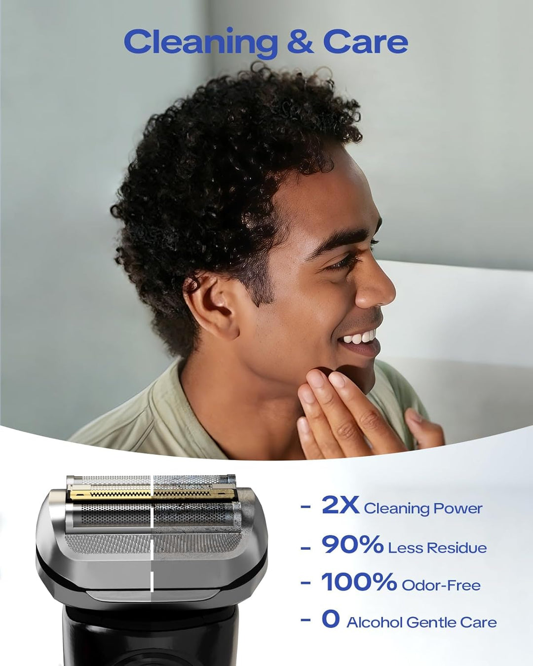 Rasierer Reinigungsnachfüllung 14-monatiger Vorrat für Braun Clean & Renew Nachfüllkartusche CCR, Au