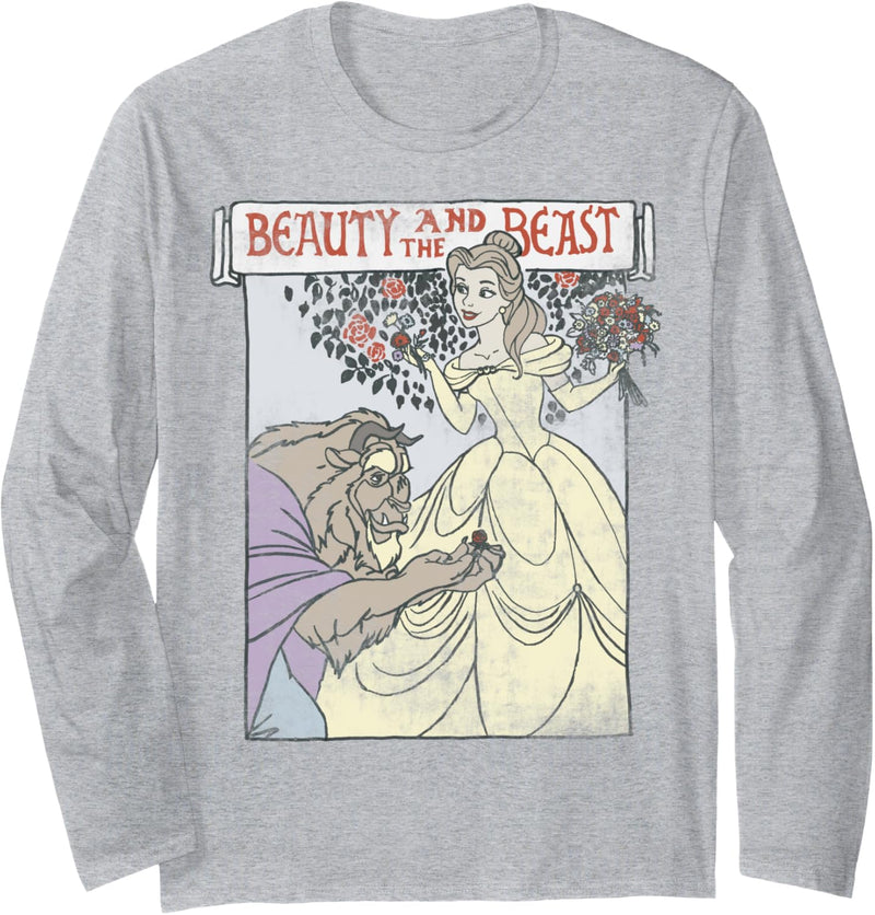 Disney Beauty And The Beast Classic Portrait Poster Langarmshirt