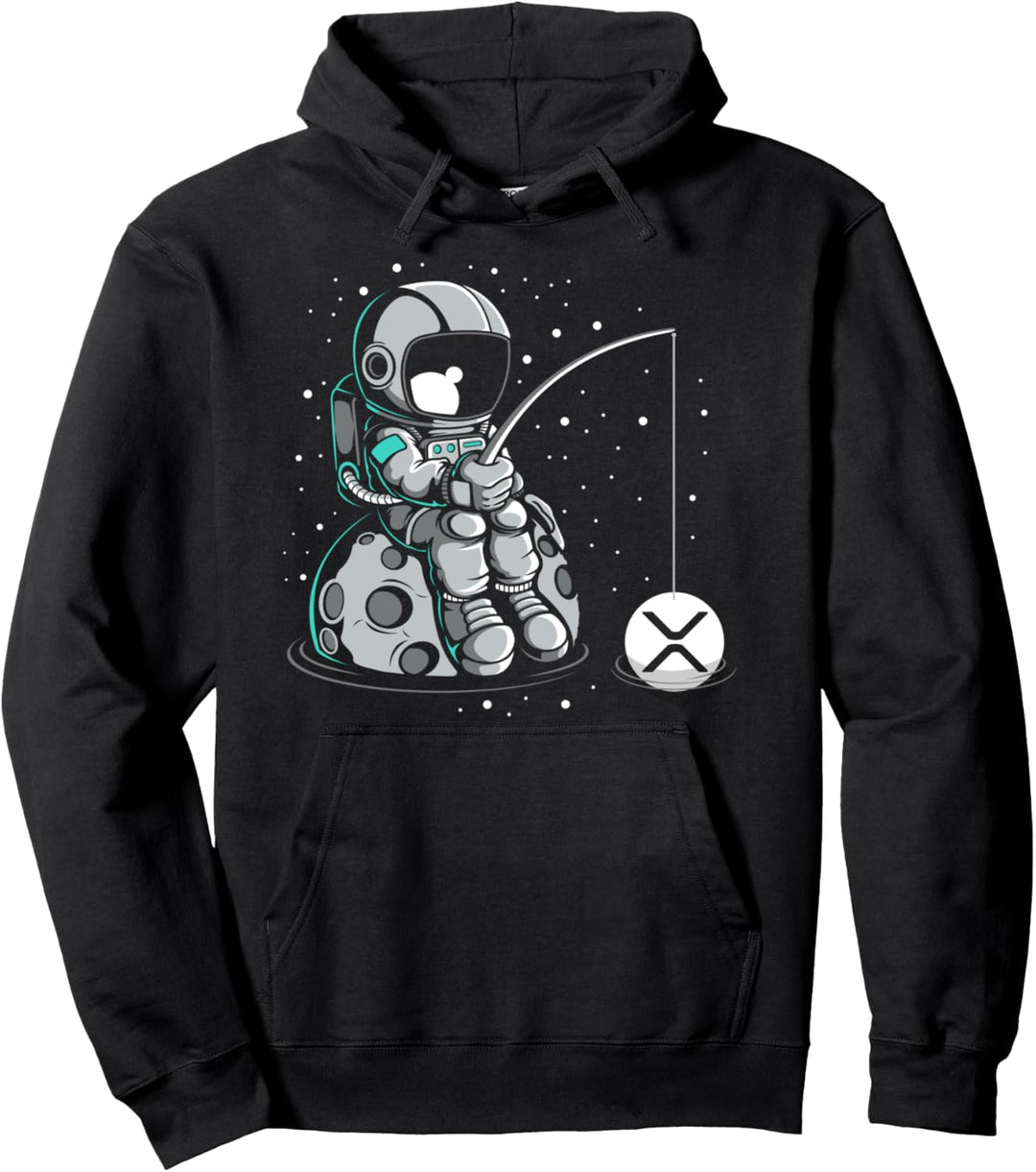 Ripple Fishing, Krypto Bullrun XRP Token Rich Millionaire Pullover Hoodie