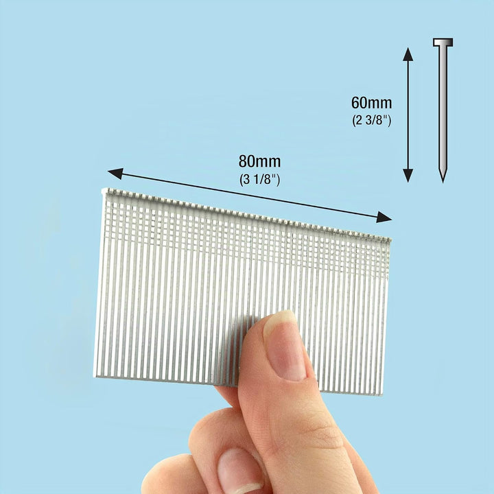 Tacwise 0300 Typ 16G / 60 mm Verzinkte Nägel, Packung mit 2500 Stück 60mm Silber, 60mm Silber