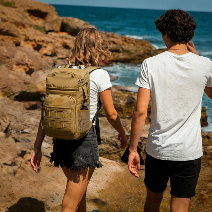 Kühlrucksack 25L Taktischer Kühltasche Rucksack Isolierte Auslaufsicher Kühl Thermo Rucksack mit Fla