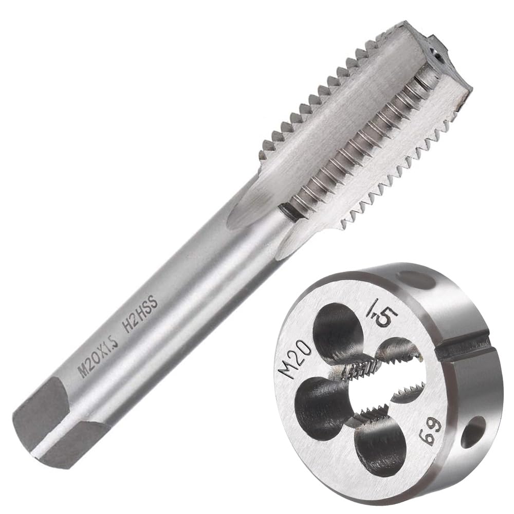 Saipor M20 X 1,5 Metrisch Gewindeschneid und Gewindeschneideisen M20 X 1,5mm HSS Gewindebohrer und S