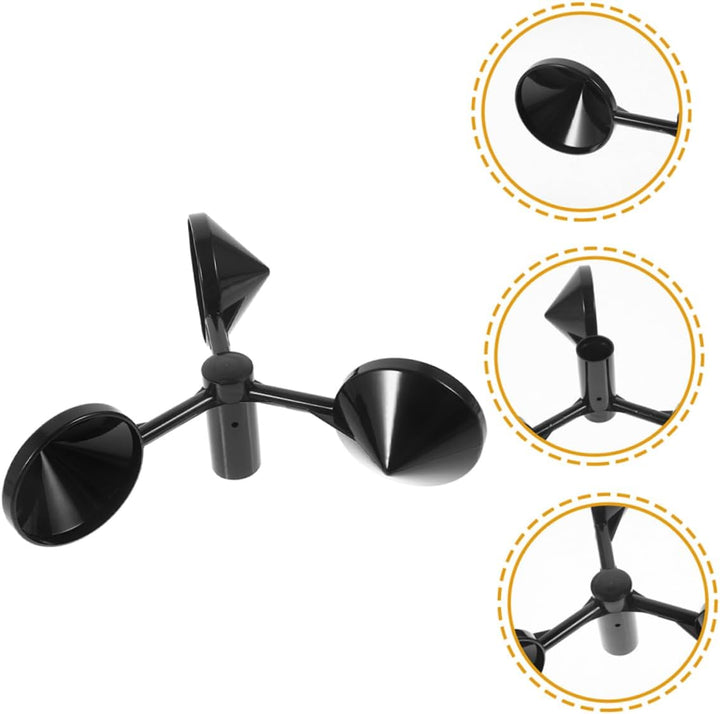 Yardwe 2 Stück Windmessbecher Aus Abs 3-tassen Anemometer Sensor Ersatzteil Für Windgeschwindigkeits