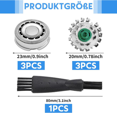 3 Stück SH90/72 Ersatzscherköpfe Kompatibel mit Philips, für Series 9000(S9xxx) 8000(S8xxx) SW97xx R